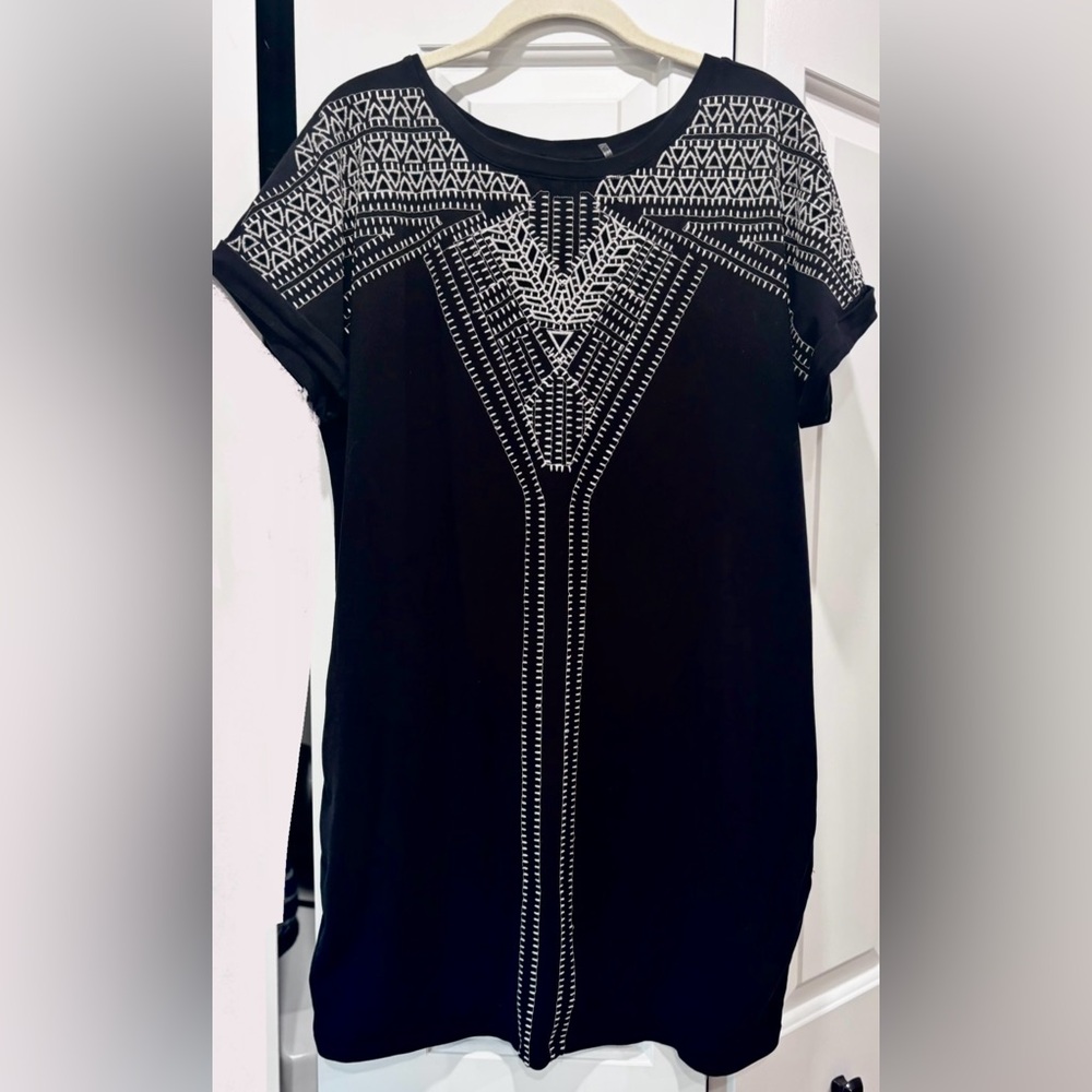 Nic & Zoe Havana Nights Embroidered Tunic dress Womens size PL - Picture 3 of 14